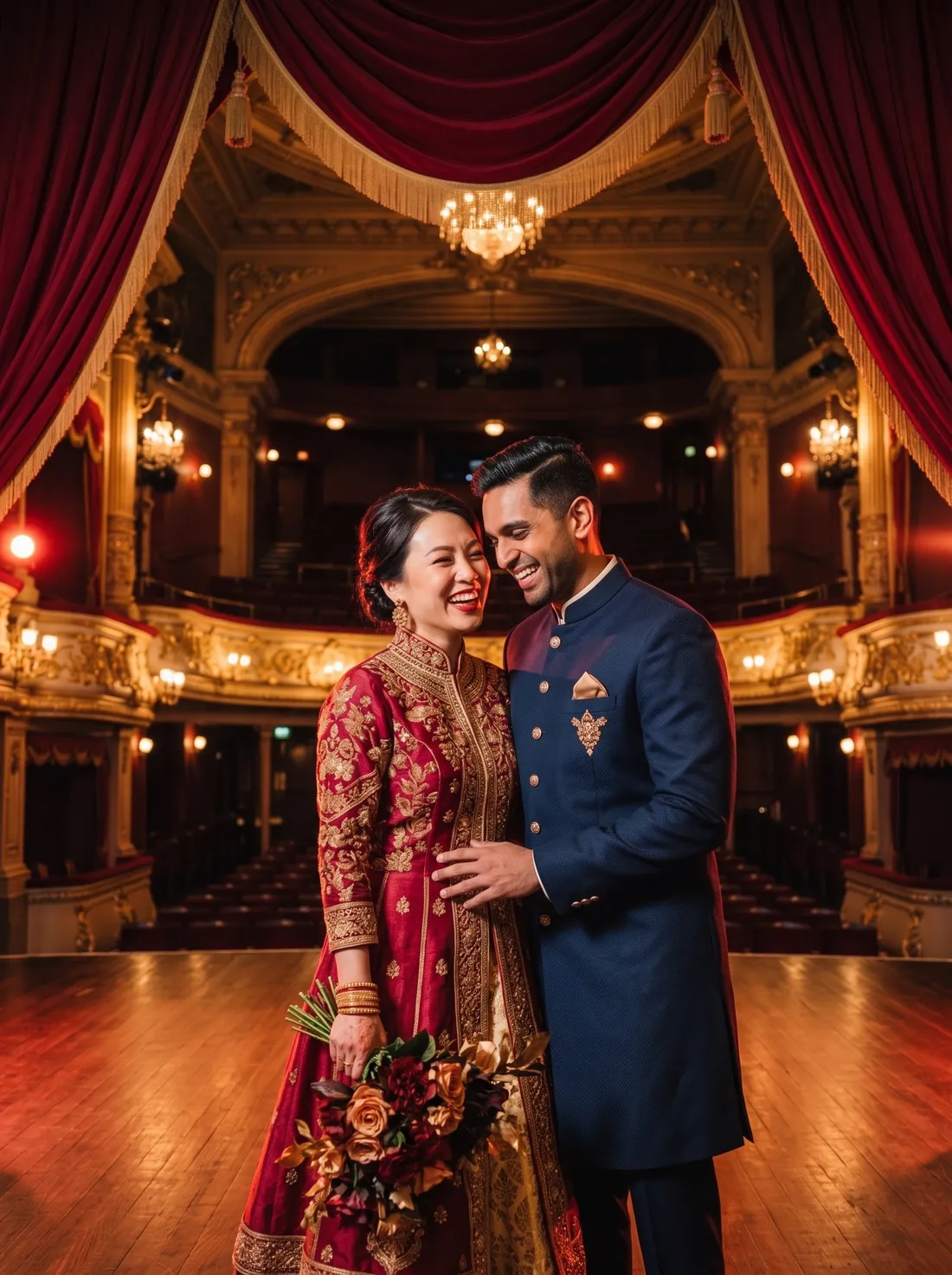 Marcus and Priya — production still one