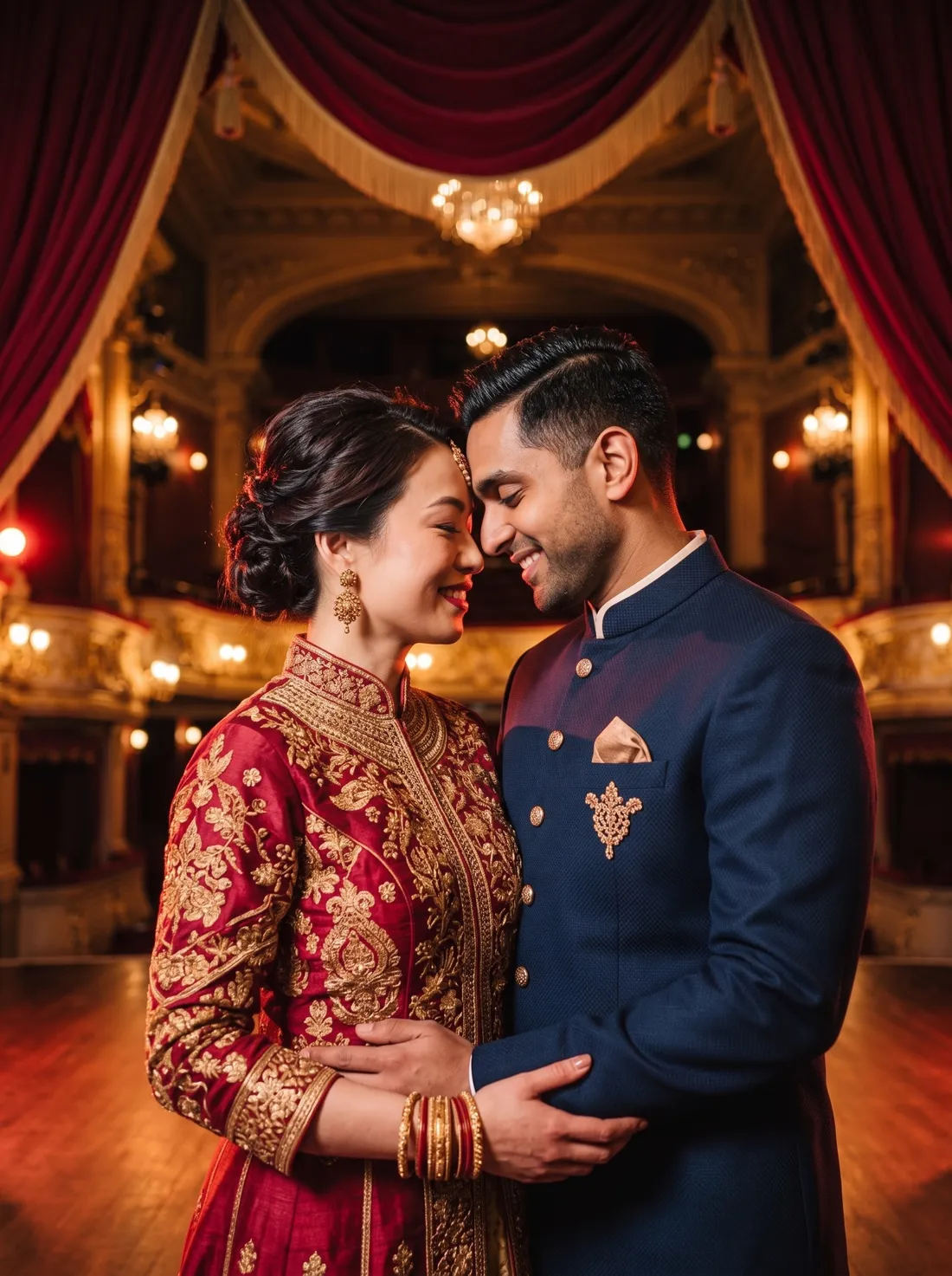 Marcus and Priya — production still three